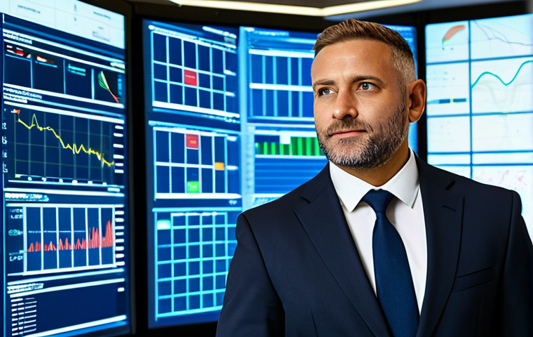 A highly capable supply chain professional, fully clothed in a modest business suit, standing confidently in a state-of-the-art logistics control center. Large digital screens display complex data visualizations, AI-powered analytics dashboards, and global shipping routes, signifying technological integration and efficiency. The environment is modern and dynamic, with bright, professional lighting. perfect anatomy, correct proportions, natural pose, well-formed hands, proper finger count, professional photography, high quality, safe for work, appropriate content, fully clothed, professional.