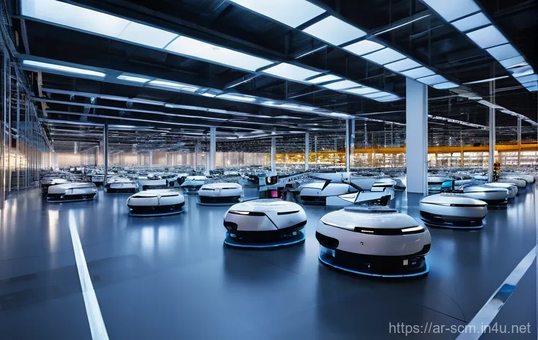 SCM 실무에서의 도전과 기회 - **Digital Hub of Tomorrow: Smart Logistics in the Heart of the Gulf**
    A wide-angle, highly detai...