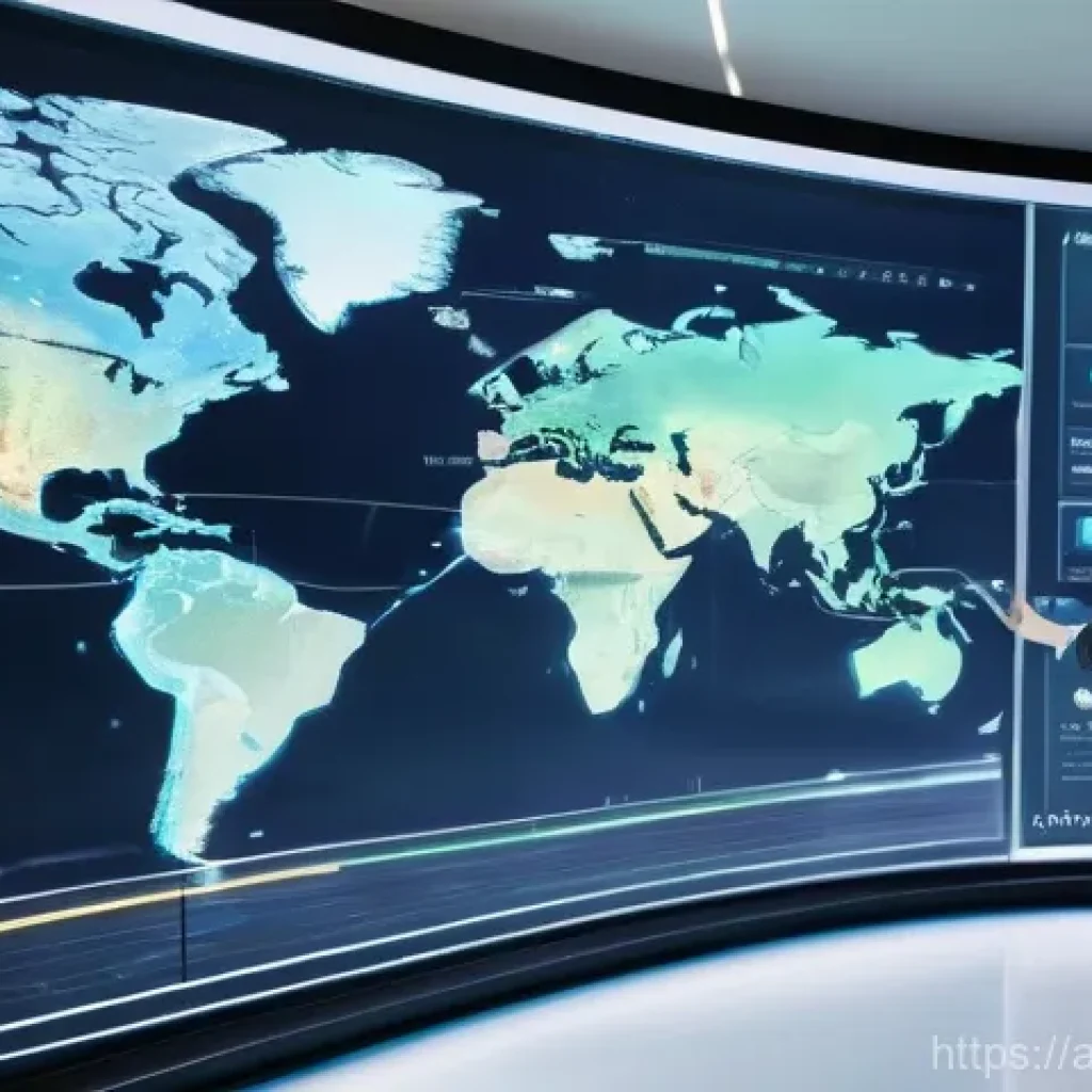 공급망관리 실무에서의 효과적인 도구 - **Prompt:** A futuristic, well-lit control center for a global supply chain. Diverse, professional i...