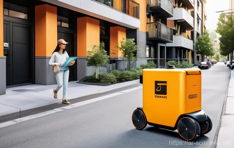 공급망관리와 글로벌 물류 트렌드 - **Prompt:** A picturesque and efficient "green logistics" landscape. A modern, architecturally pleas...