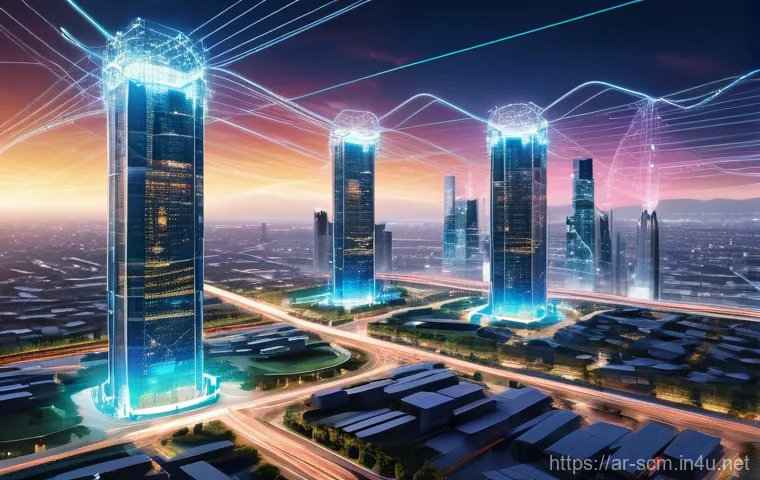 공급망관리 중점 과목 정리 - **Prompt:** A visually striking, futuristic depiction of a global supply chain empowered by advanced...