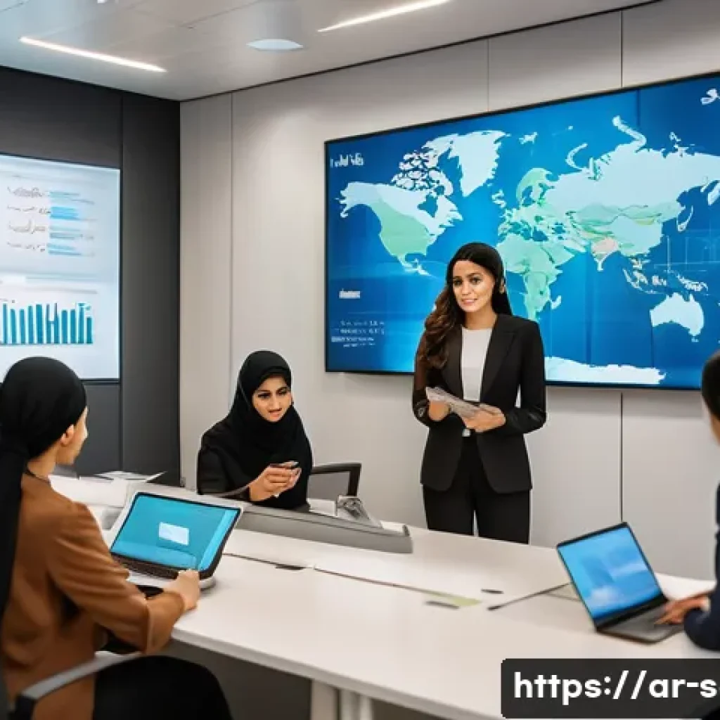 공급망관리와 실무형 교육 프로그램 - A professional corporate training session set in a modern office environment in the Middle East, fea...